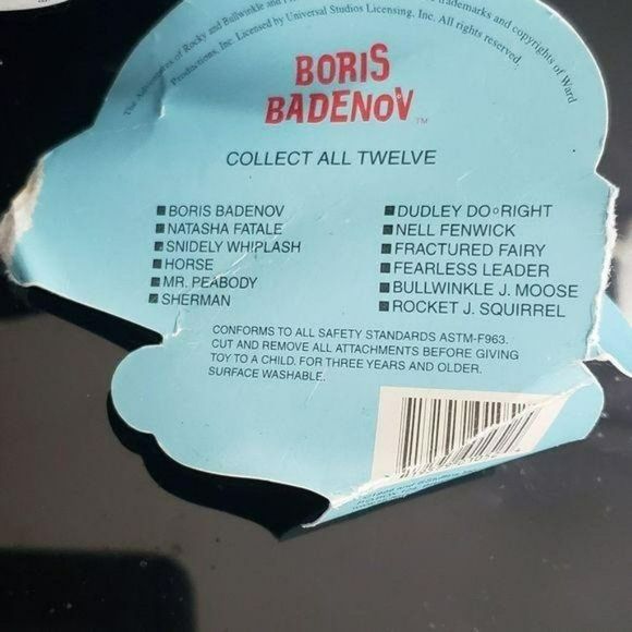 The Adventures Of Rock & Bullwinkle Boris Badenov Plush Stuffed Toy - Picture 10 of 11